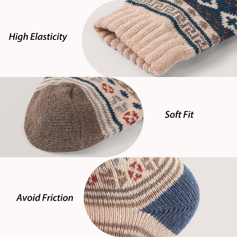 Clothclose Wool Socks - Winter Warm Wool Socks for Women Men, Soft Cozy Sock, Thick Knit Crew Boot Sock for Women Men - Image 5